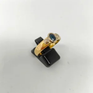 Anillo Oro 18kt Zafiro Azul