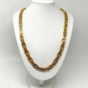 ORO NUEVO 18KT Cadena eslabonada hueca 60cm largo