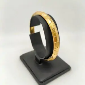 Pulsera Caña Oro 18kt Tallada