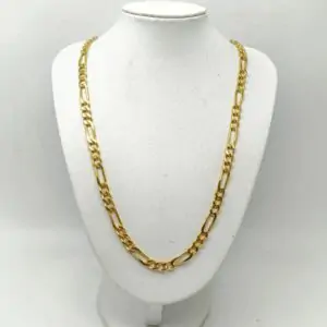 Cadena Figaro Oro 18kt eslabón 3x1 60cm largo