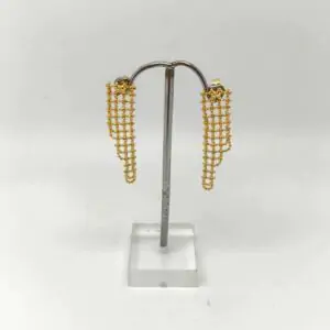 Pendientes Malla Calada flexible Oro 18kt