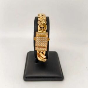 ORO NUEVO 18KT Pulsera Cubana 10mm grosor