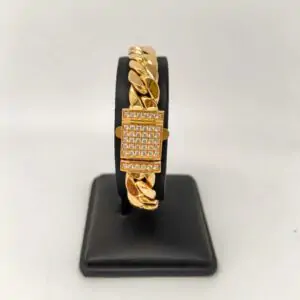 ORO NUEVO 18KT Pulsera Cubana 10mm grosor