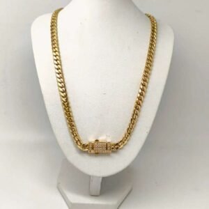ORO NUEVO 18KT Cadena Cubana 6mm 50cm largo