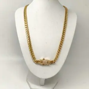ORO NUEVO 18KT Cadena Cubana 6mm 45cm largo