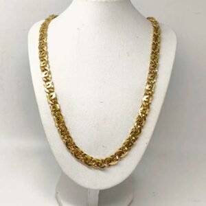 ORO NUEVO 18KT Cadena italiana 8mm y 60 cm largo