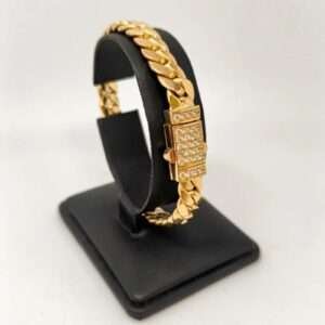 ORO NUEVO 18KT Pulsera Cubana 8mm grosor (var)