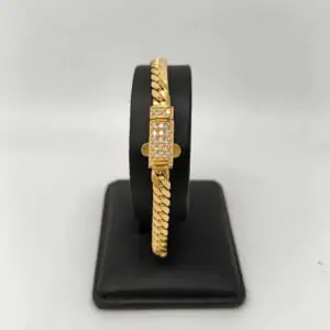 ORO NUEVO 18KT Pulsera Cubana 5mm grosor