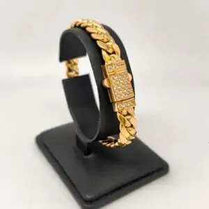 ORO NUEVO 18KT Pulsera Cubana 8mm grosor