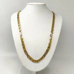 ORO NUEVO 18KT Cadena Infinito Bicolor 50cm 6mm