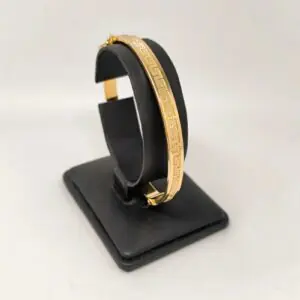ORO NUEVO 18KT Caña grecas talladas