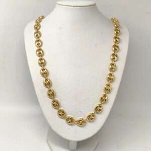 ORO NUEVO 18K Cadena eslabón calabrote grueso 60cm