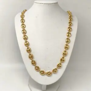 ORO NUEVO 18K Cadena eslabón calabrote grueso 60cm