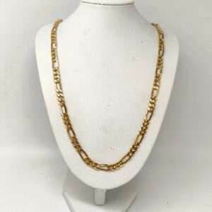 ORO NUEVO 18KT Cadena Fígaro 3x1 60cm largo