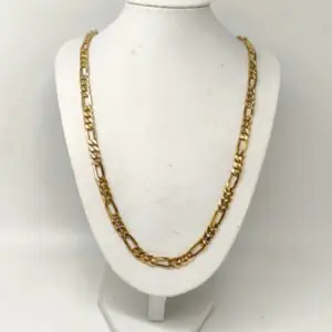 ORO NUEVO 18KT Cadena Fígaro 3x1 60cm largo
