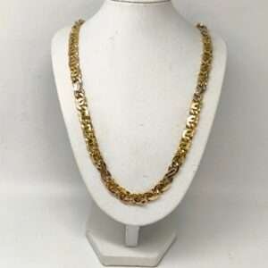 ORO NUEVO 18KT Cadena Infinito bicolor 8mm 65cm