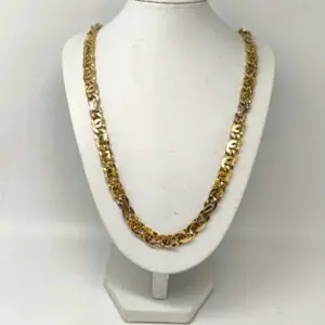 ORO NUEVO 18KT Cadena Infinito bicolor 8mm 65cm