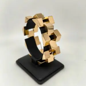 Pulsera Maciza Oro 18kt eslabones piramidales