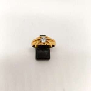 Anillo oro 18kt solitario con circonita
