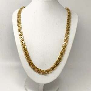 ORO NUEVO 18KT Cadena italiana 8mm y 60 cm largo