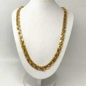 ORO NUEVO 18KT Cadena italiana 8mm y 60 cm largo