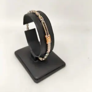 Pulsera Zancan Oro Blanco y Rosa 18kt y  diamantes