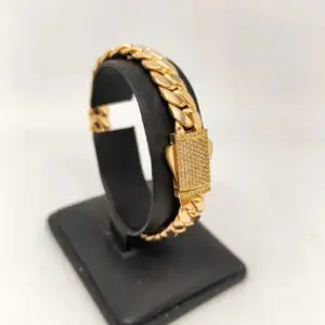 ORO NUEVO 18KT Pulsera Cubana 8mm grosor