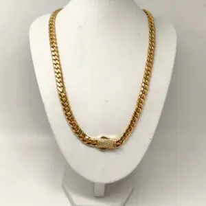 ORO NUEVO 18KT Cadena Cubana 6mm 45cm largo