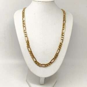 ORO NUEVO 18KT Cadena Fígaro 3x1 60cm largo