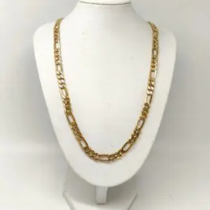 ORO NUEVO 18KT Cadena Fígaro 3x1 60cm largo