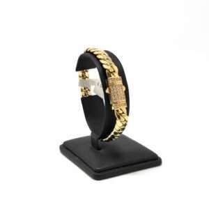ORO NUEVO 18kt pulsera cubana 8mm